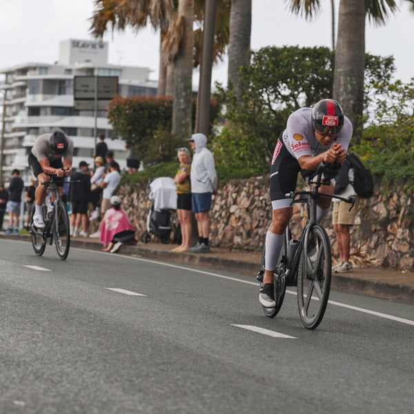 Anthony Cunningham on the bike at Sunshine Coast 70.3