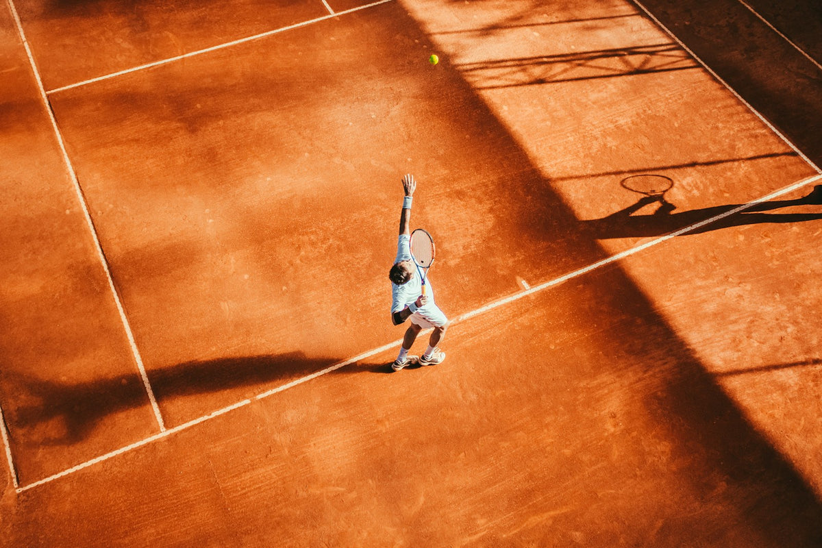 Tennis player on a clay court
