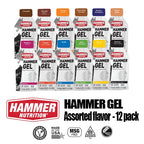 Hammer Gel assorted flavour 12 pack, all twelve single serving sachets